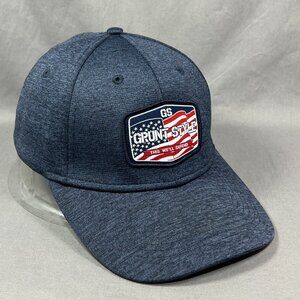 Grunt Style Old Glory Stretch Fit Hat Blue US Flag Baseball Patriotic Golf Mens